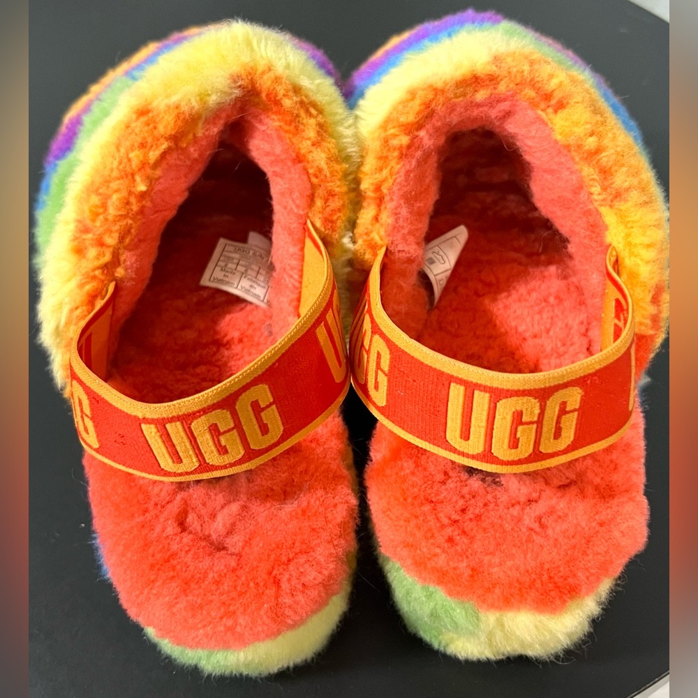 UGG Fluff Yeah Cali Collage Rainbow Sheepskin Fur… - image 10